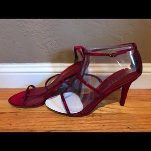 NEW Ralph Lauren red heeled sandals